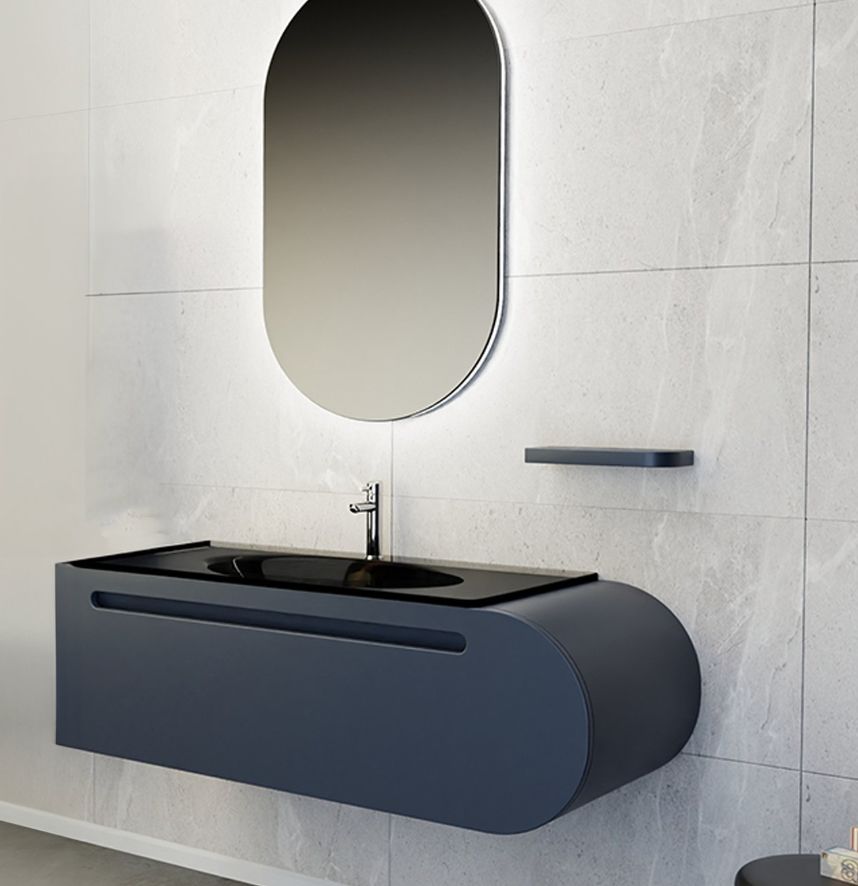 Emart Alfa Anthracite 120 cm Banyo Dolabı