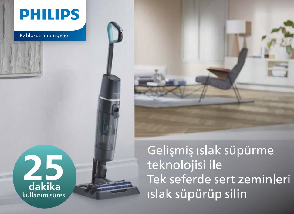 PHİLİPS ŞARJLI DİK SÜPÜRGE 7000